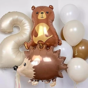 Мини с цифрой и медведь